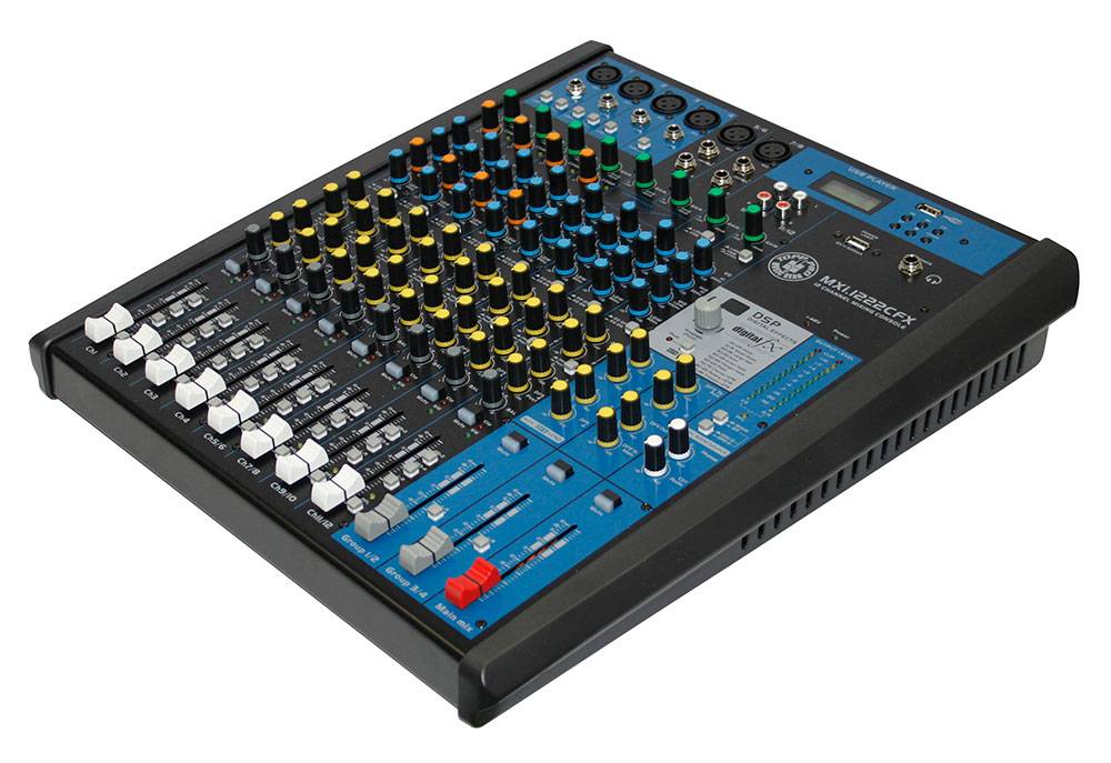 Topp Pro MXi.1222CFX 12-Input Mixer C/W Hi-Z In, Compressors, FX, MP3 Player & USB Audio Interface - Image 2